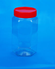 Round Shape Transparent Plastic Jar , Eco Friendly Food Storage Jars