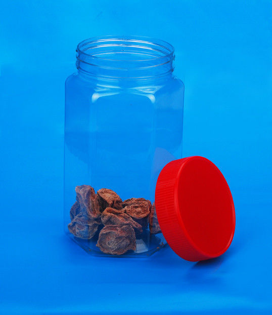 Round Shape Transparent Plastic Jar , Eco Friendly Food Storage Jars